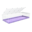 A 2x5 C and C cage for guinea pigs with purple lilac pastel coroplast a lid and small hole white grids from brand kavee