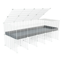 a 5x2 C&C cage for guinea pigs with a stand and a top grey plastic baby safe white c and c grids by kavee