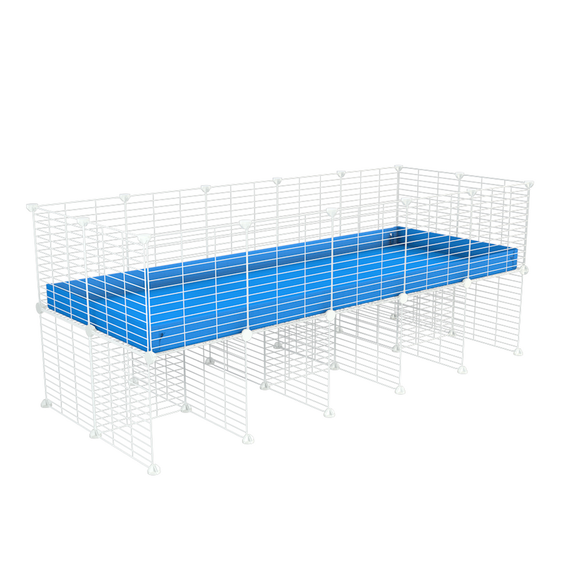 a 5x2 CC cage for guinea pigs with a stand blue correx and small hole size white CC grids sold in Uk by kavee