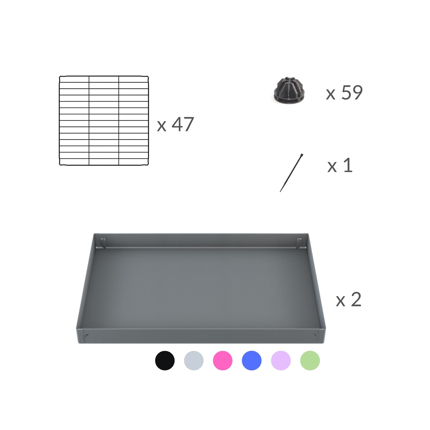 Material for a 6x2 C&C cage with stand divider for guinea pig fighting or quarantine from brand kavee