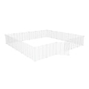 a 6x6 outdoor modular playpen with small hole safe C&C white grids for guinea pigs or Rabbits by brand kavee