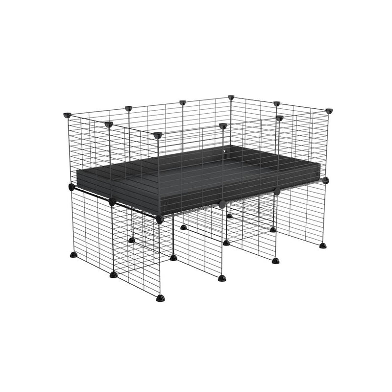 a 3x2 CC cage for guinea pigs with a stand black correx and 9x9 grids sold in Uk by kavee