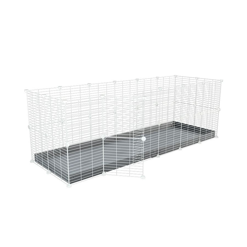 A 6x2 C and C rabbit cage with safe small size baby proof white C and C grids and grey coroplast by kavee UK