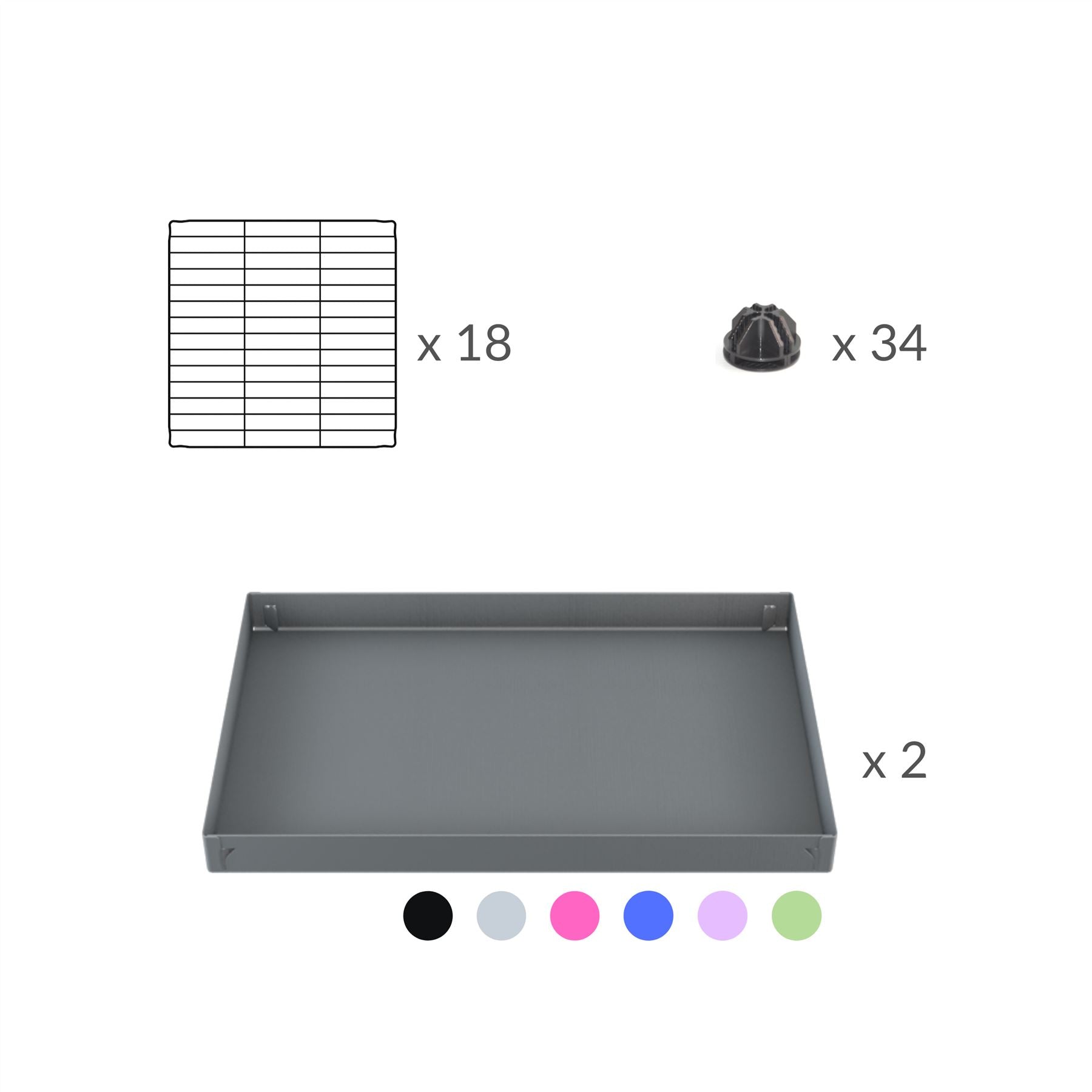 Material for a 6x2 C&C cage with divider for guinea pig fighting or quarantine from brand kavee