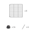 Composition of 8 black safe small mesh C&C door grid to create hinged doors and lids on C and C cages for guinea pigs by kavee UK