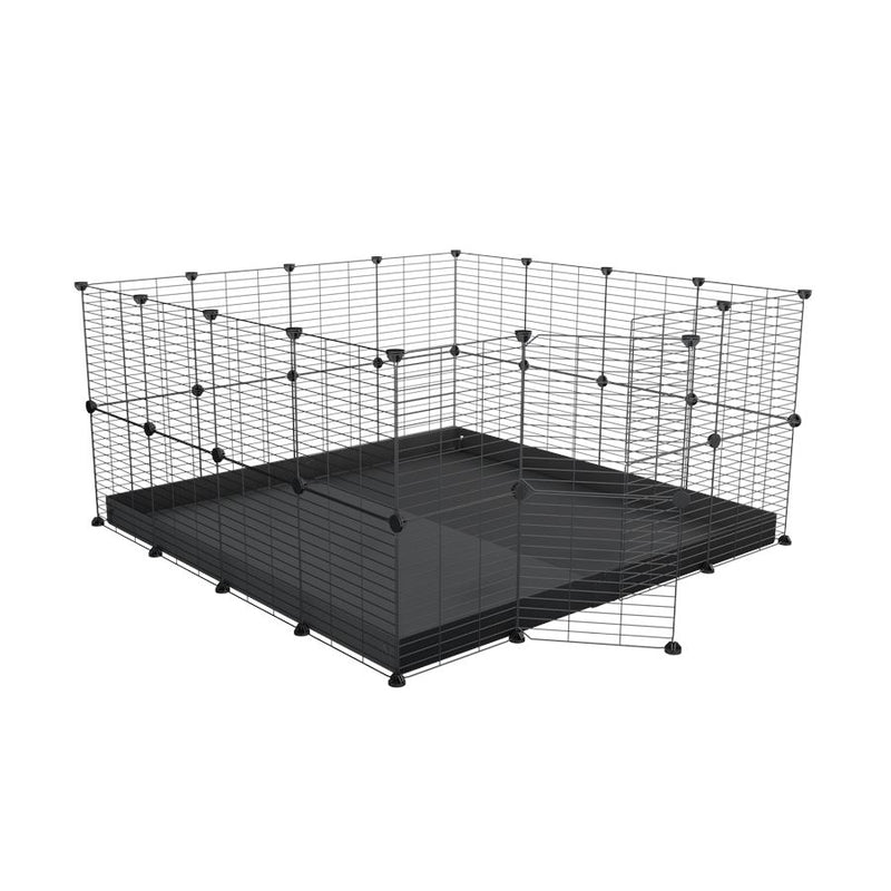 A 4x4 C&C rabbit cage with safe small mesh grids and black coroplast by kavee UK
