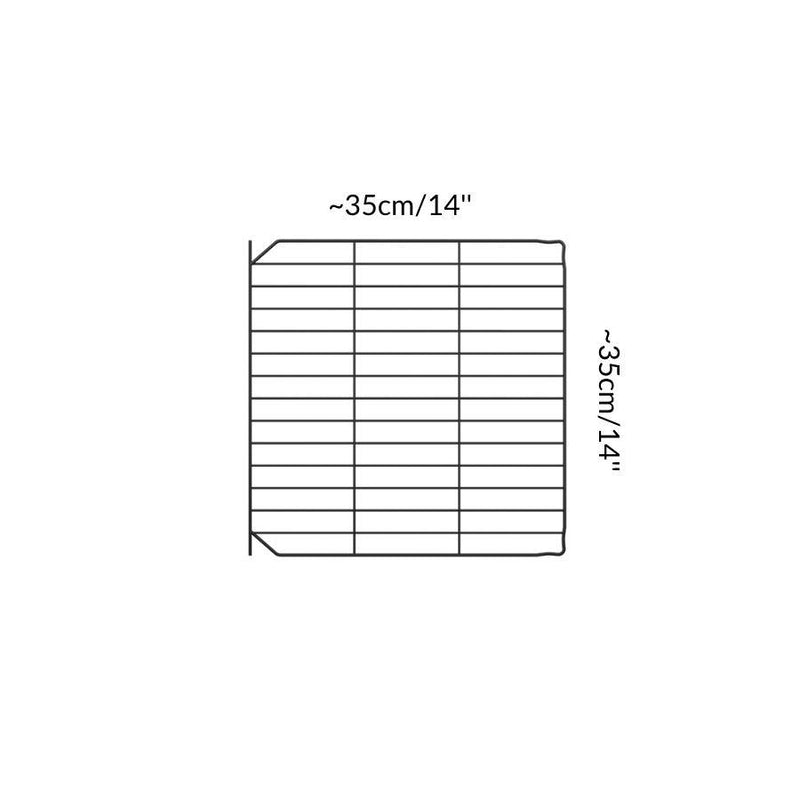 Dimensions of A black safe small mesh C&C door grid to create hinged doors and lids on C and C cages for guinea pigs by kavee UK