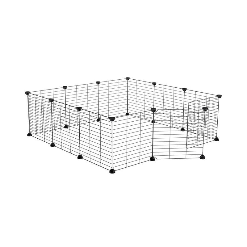 a 3x3 outdoor modular playpen with baby C and C grids for guinea pigs or Rabbits by brand kavee 