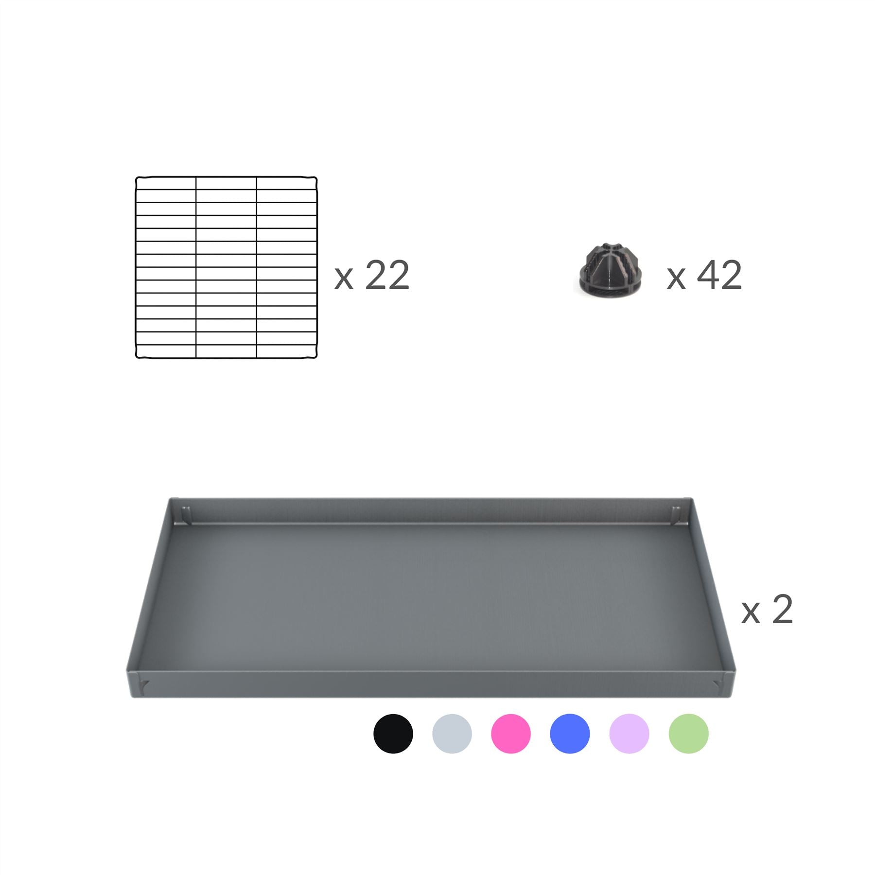 Material for A 8x2 L-shape C&C cage with divider for guinea pig fighting or quarantine from brand kavee