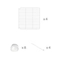 Material for a set of 4 white C&C safe door grids to create hinged doors and lids on C and C cages for guinea pigs by kavee UK