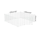 Size of a 3x3 outdoor modular playpen with baby proof C and C white C and C grids for guinea pigs or Rabbits by brand kavee
