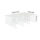 Size of A C&C guinea pig cage stand size 3x2 with safe baby proof white grids by kavee UK