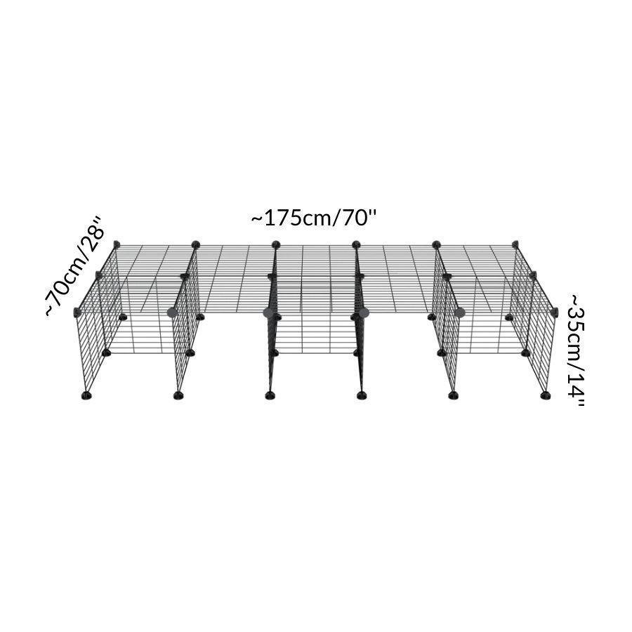 Dimensions of A C&C guinea pig cage stand size 5x2 with safe baby bars grids by kavee UK