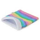 a guinea pig accessory hideout sleep sack bed in rainbow fleece by kavee