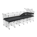 a 6x2 CC guinea pig cage with stand loft ramp small mesh grids black corroplast by brand kavee