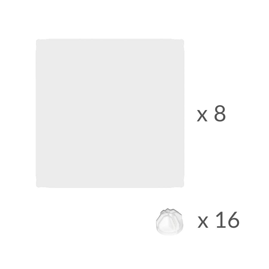 Composition of a 8 clear transparent plexiglass acrylic panels with white connector for guinea pig cage by kavee UK